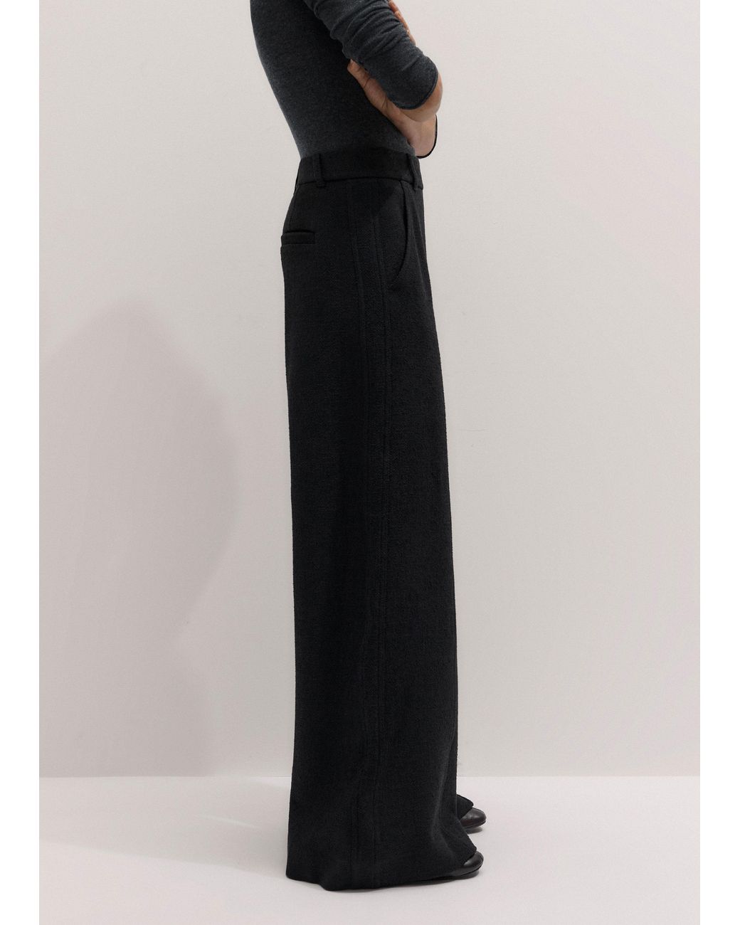 ME+EM Black Wide-Leg Pant