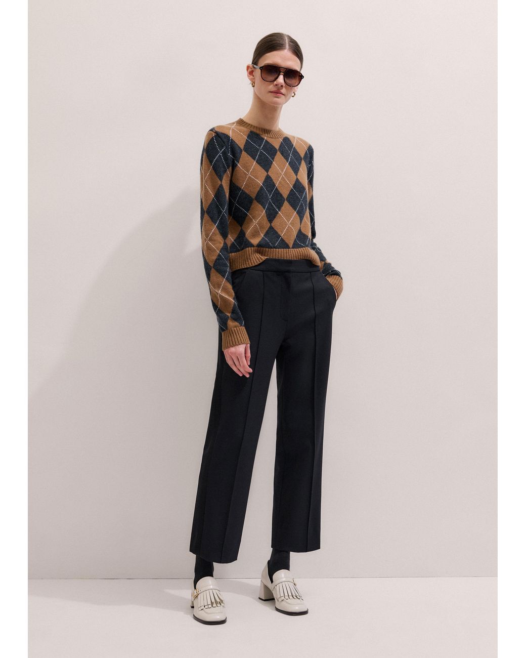 ME+EM Gray Slim Crop Forever Trouser