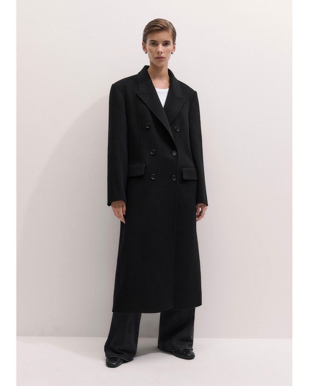 ME+EM Black Oversized Coat