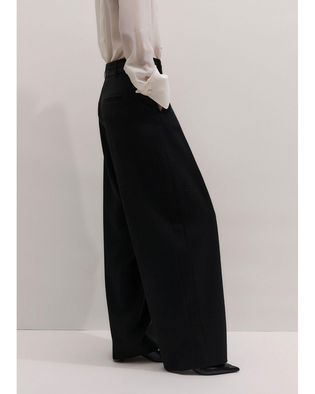 ME+EM Black Tapered Tux Pant