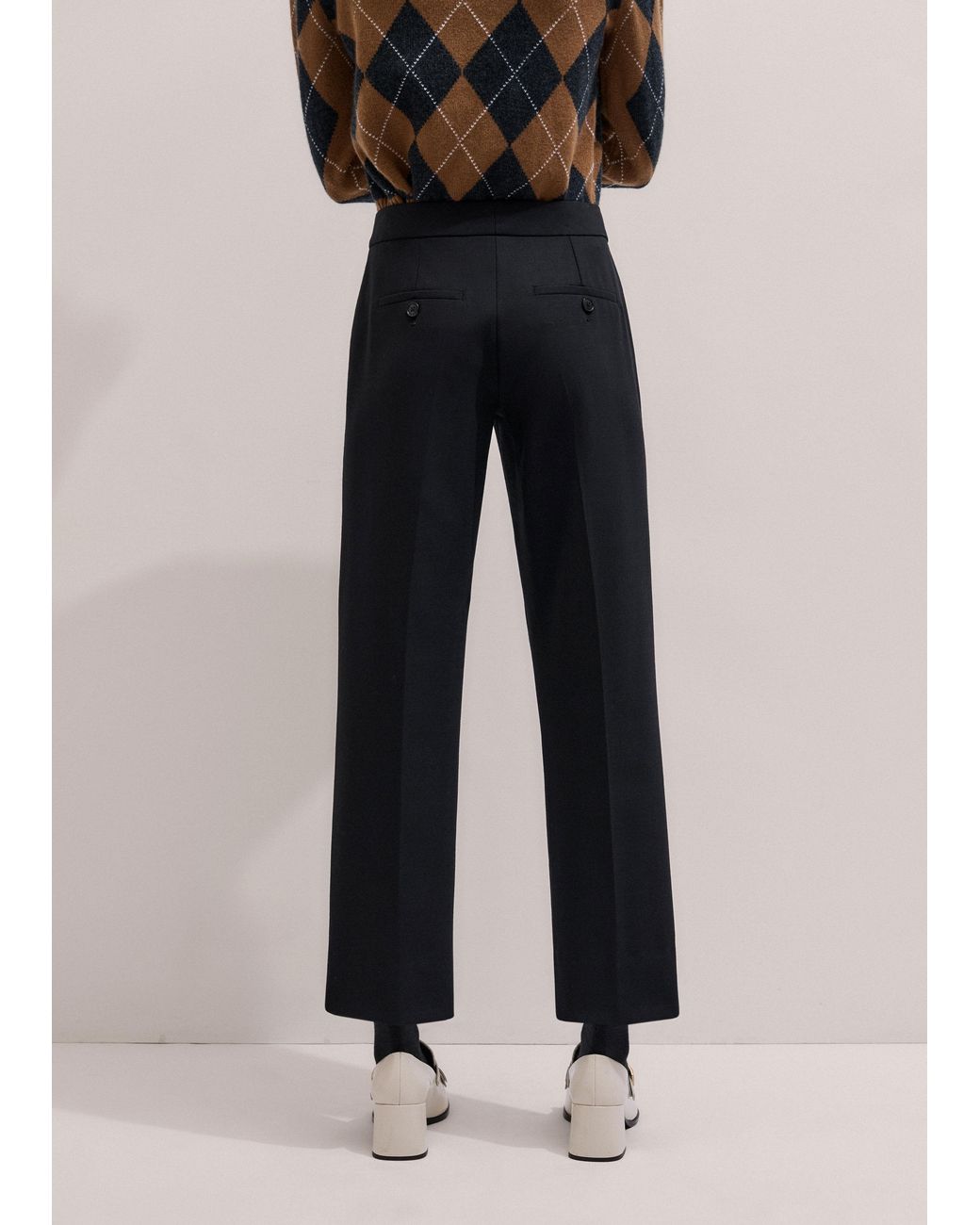 ME+EM Gray Slim Crop Forever Trouser