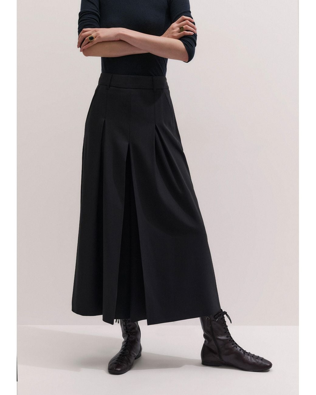 ME+EM Blue Super Wide Culotte