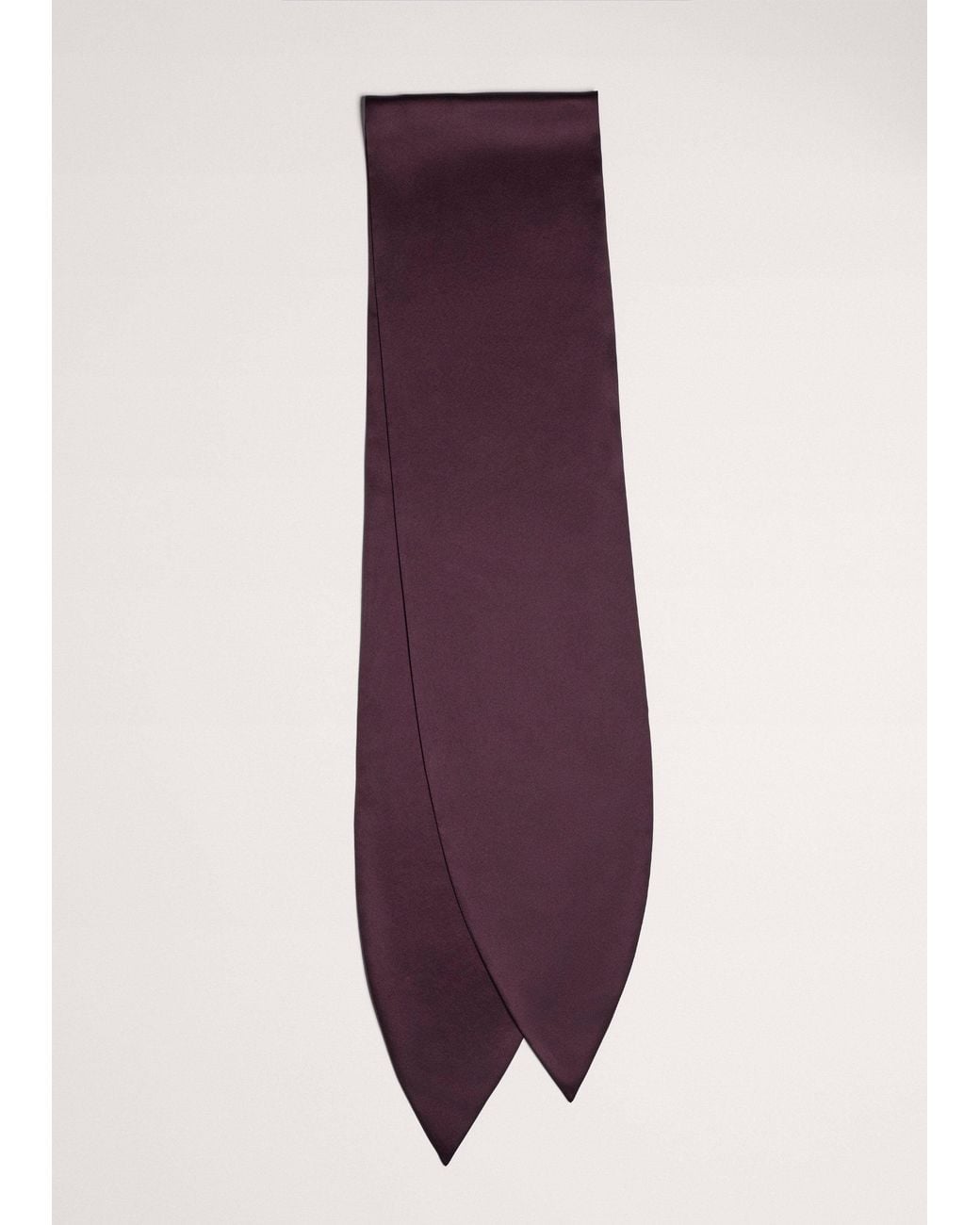 ME+EM Purple Silk Satin Evening Scarf