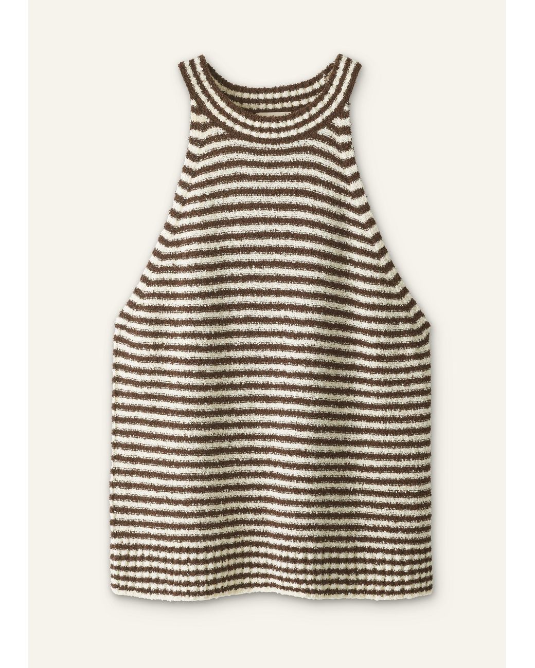 ME+EM Brown Stripe Halterneck Tank