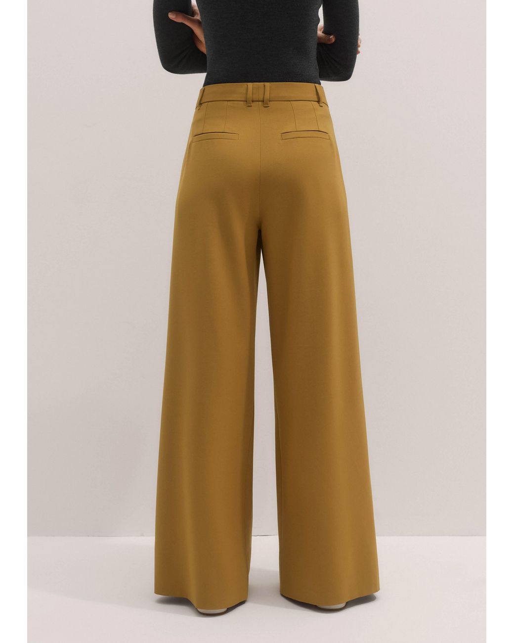 ME+EM Multicolor Wide-Leg Pleated Trouser