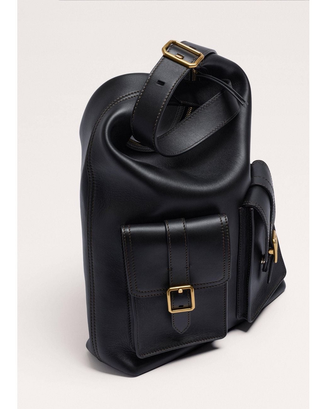 ME+EM Black Slouch Zipped Hobo