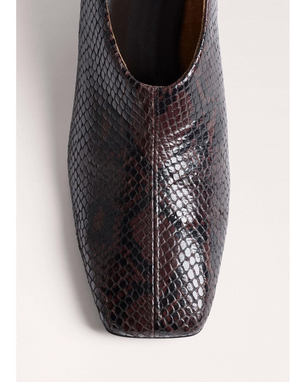 ME+EM Multicolor High Fronted Block Heel Chocolate
