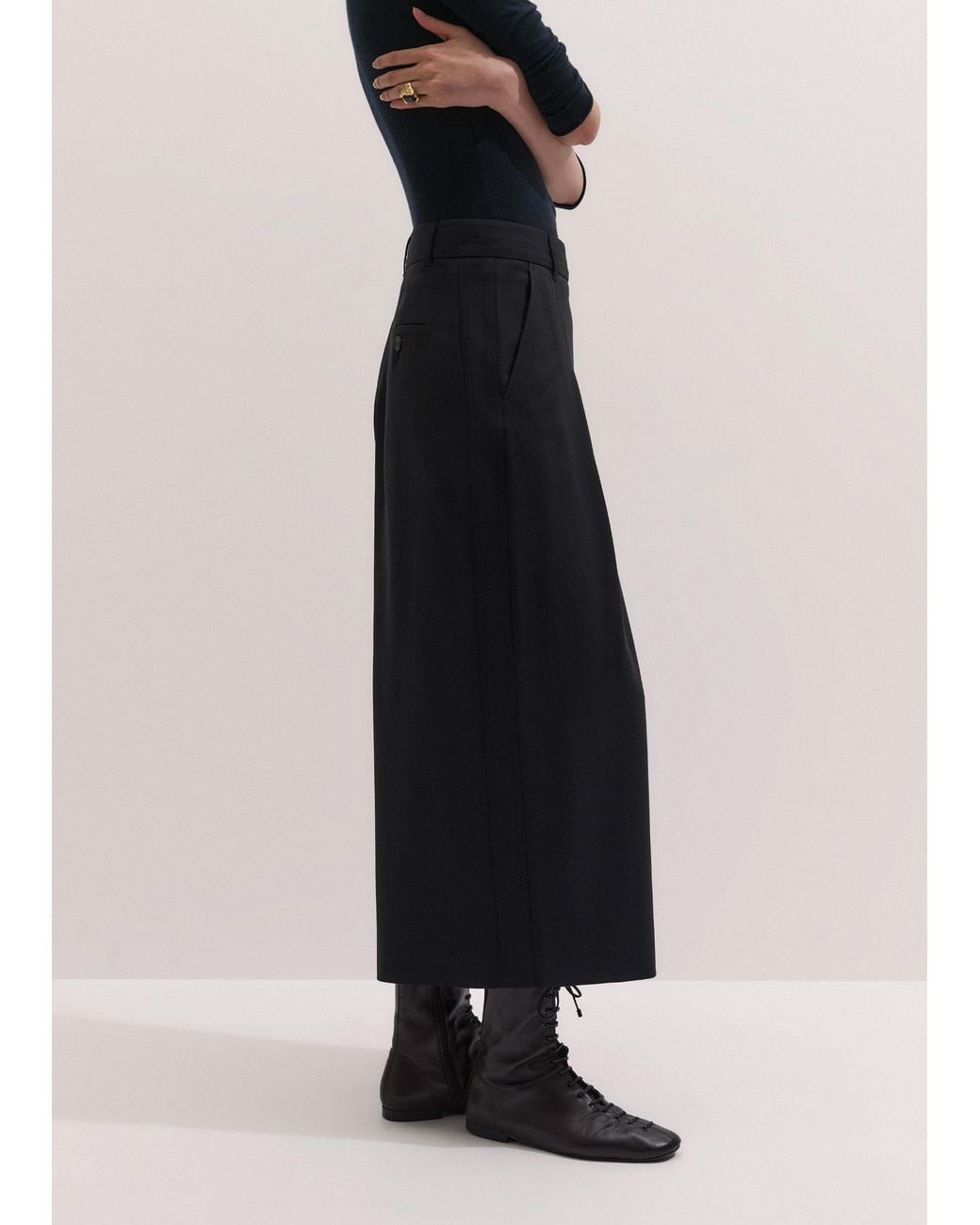 ME+EM Blue Super Wide Culotte