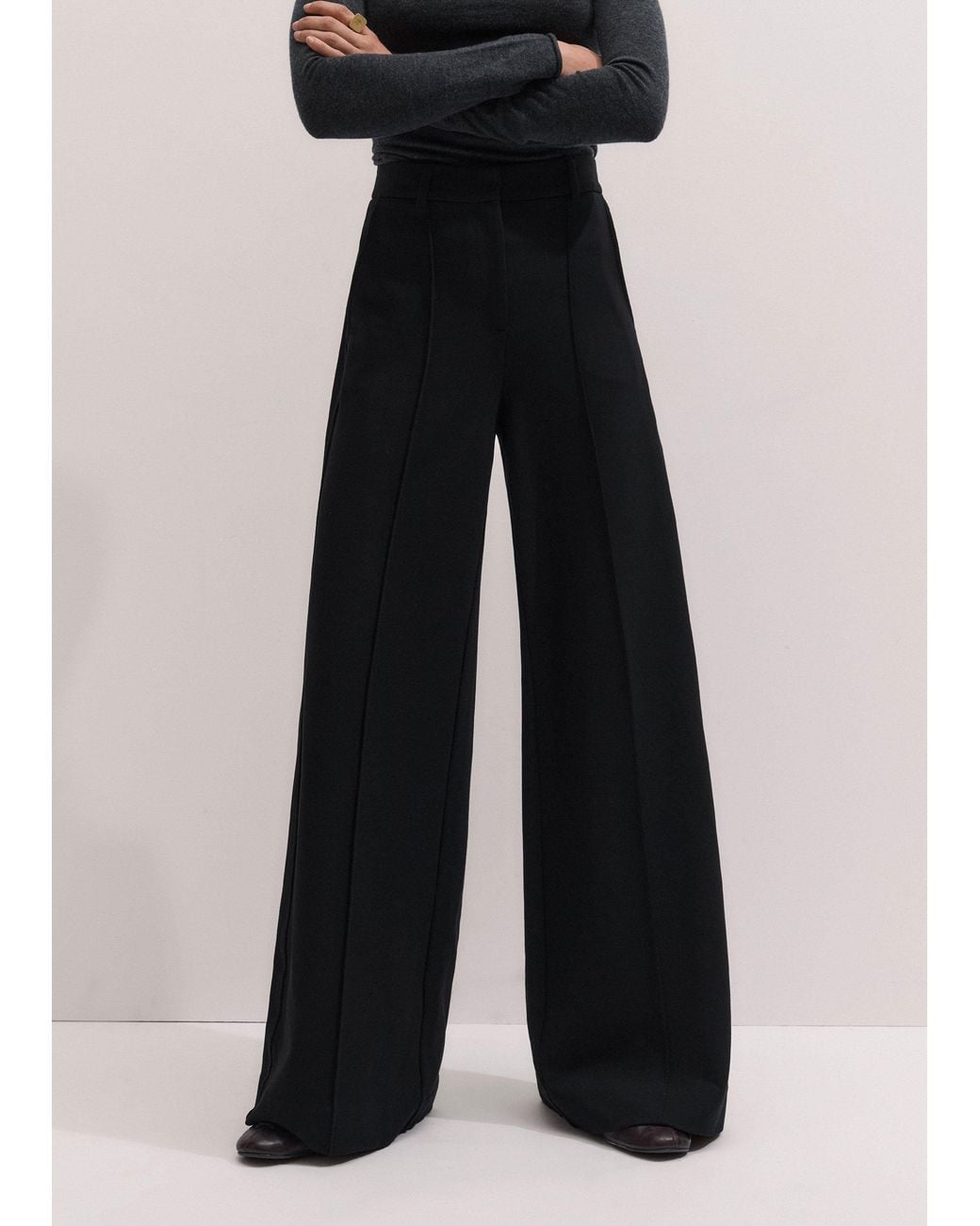 ME+EM Blue Luxe Travel Tailoring Pant