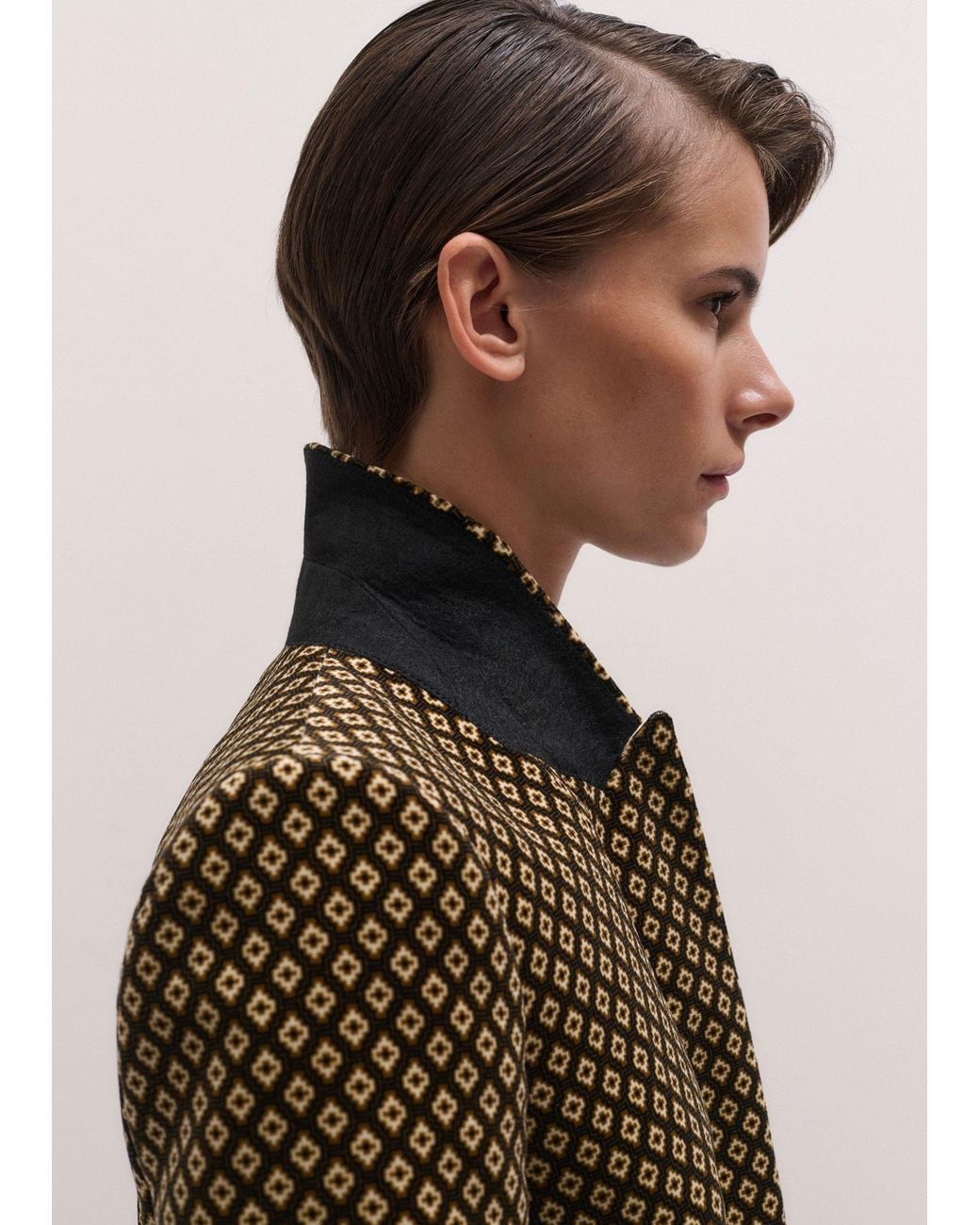 ME+EM Brown Sharp Shoulder Blazer