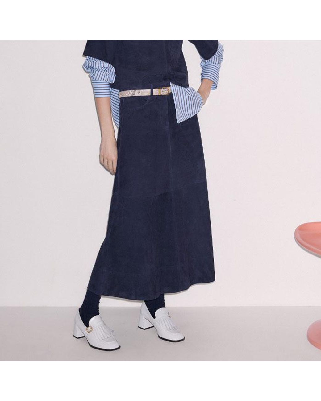 ME+EM Blue Luxe Boxy T-Shirt