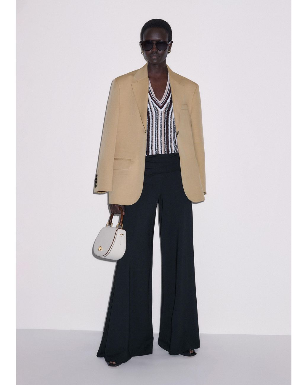 ME+EM Black Super Wide Palazzo Pant