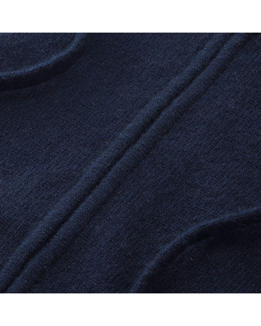 ME+EM Blue Cashmere Relaxed Fit Box Zip Hoody
