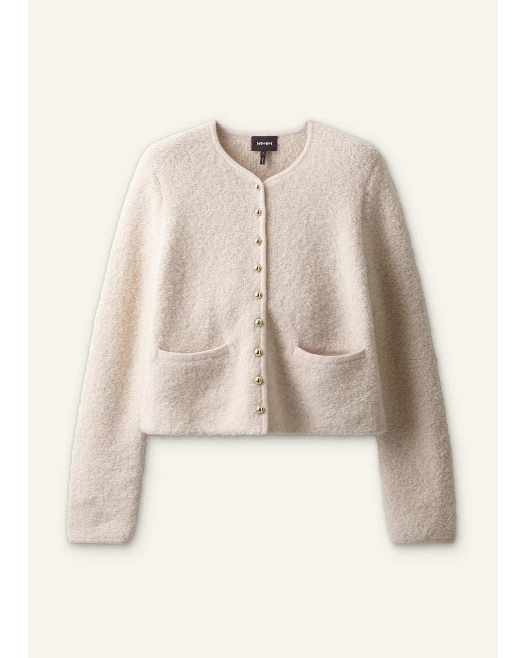 ME+EM Natural Boucle Knit Jacket