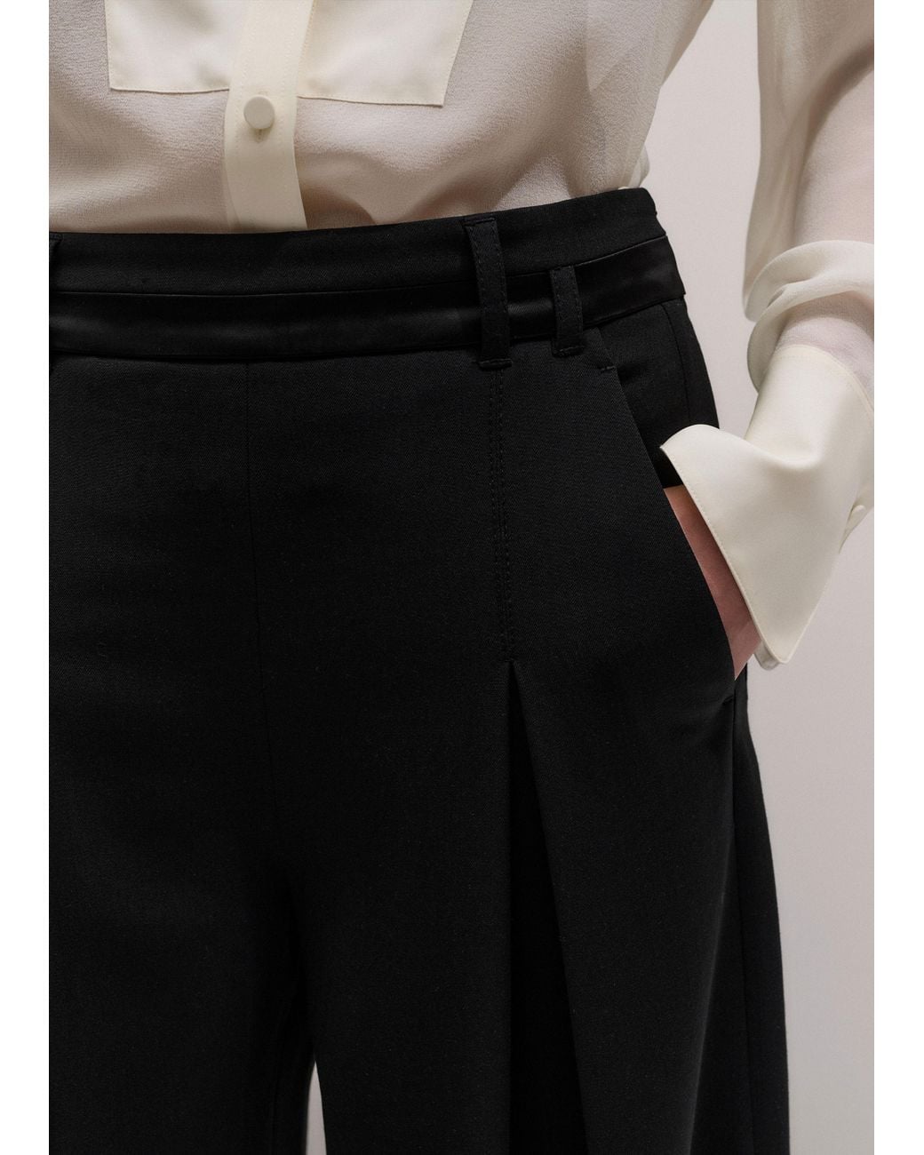 ME+EM Black Tapered Tux Pant