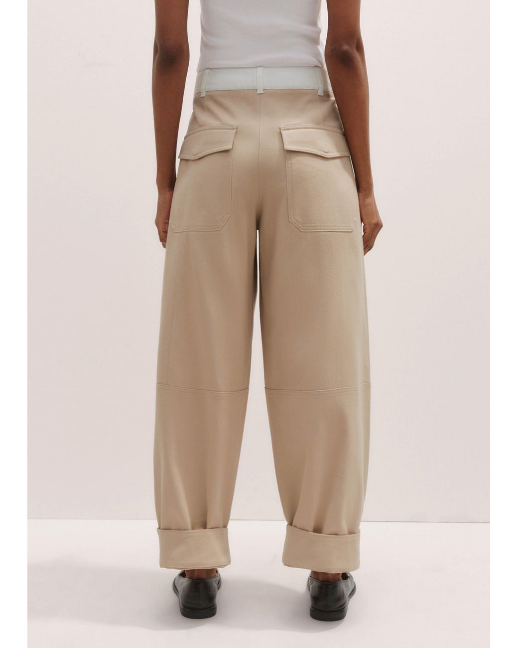 ME+EM Natural Contrast Waist Tapered Chino