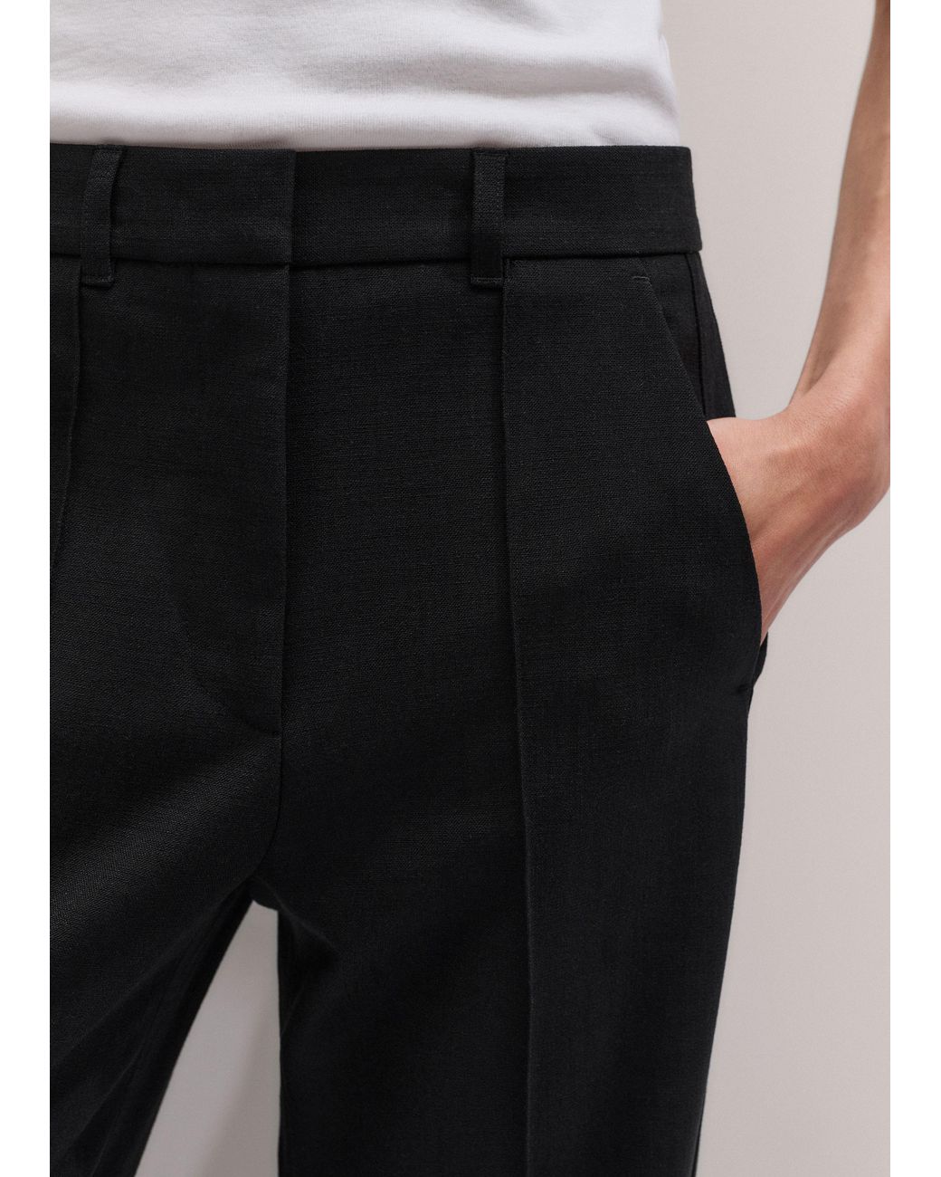 ME+EM Black Leg Elongator Pant