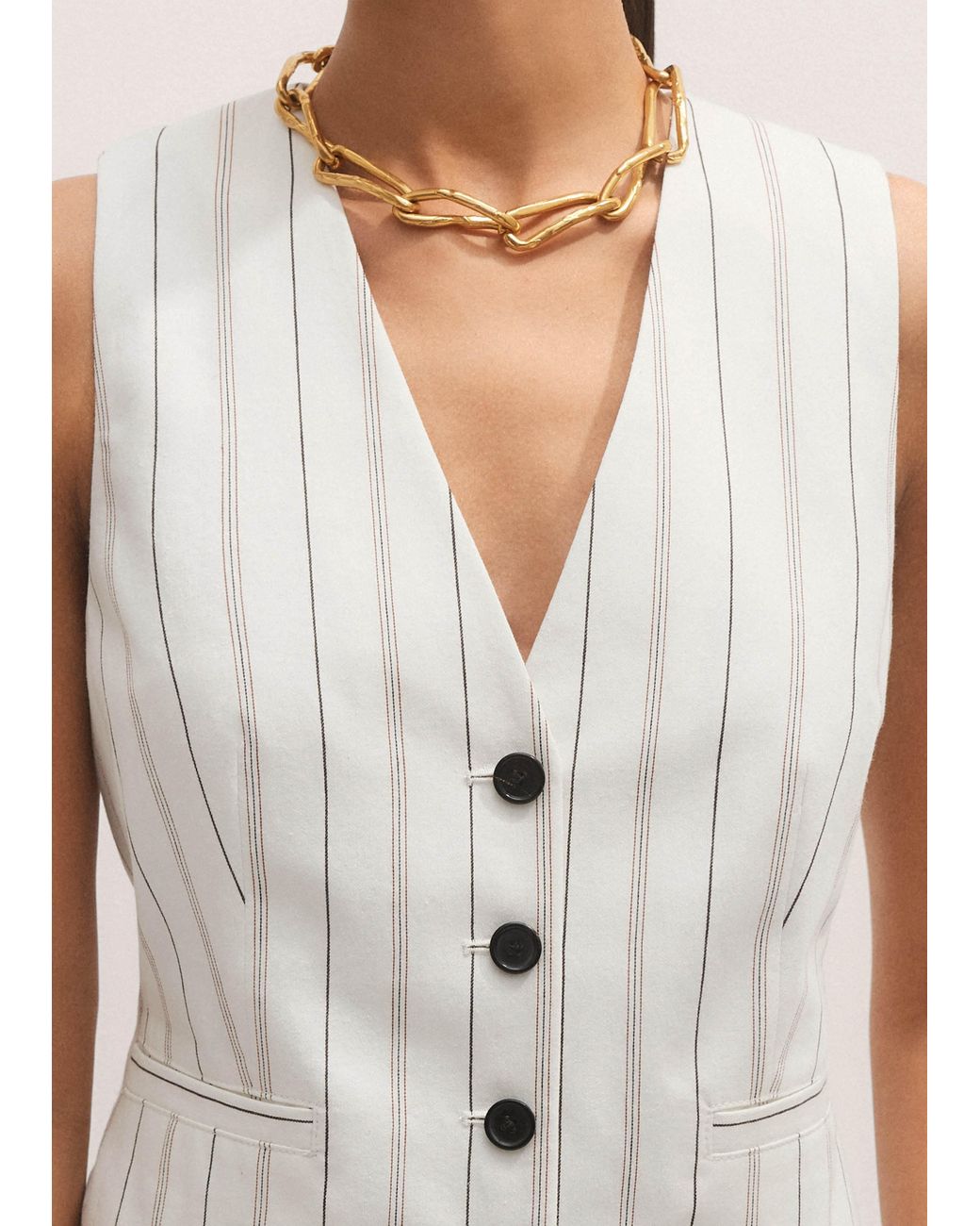 ME+EM White Tailored Waistcoat