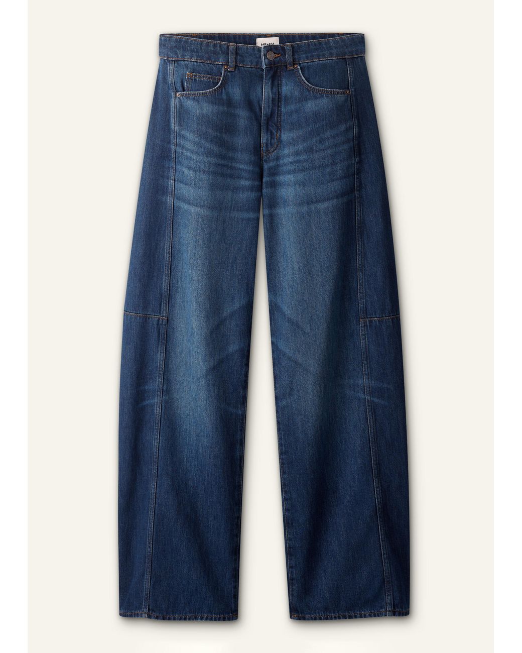 ME+EM Blue Exaggerated Tapered Jean Authentic Dark Wash