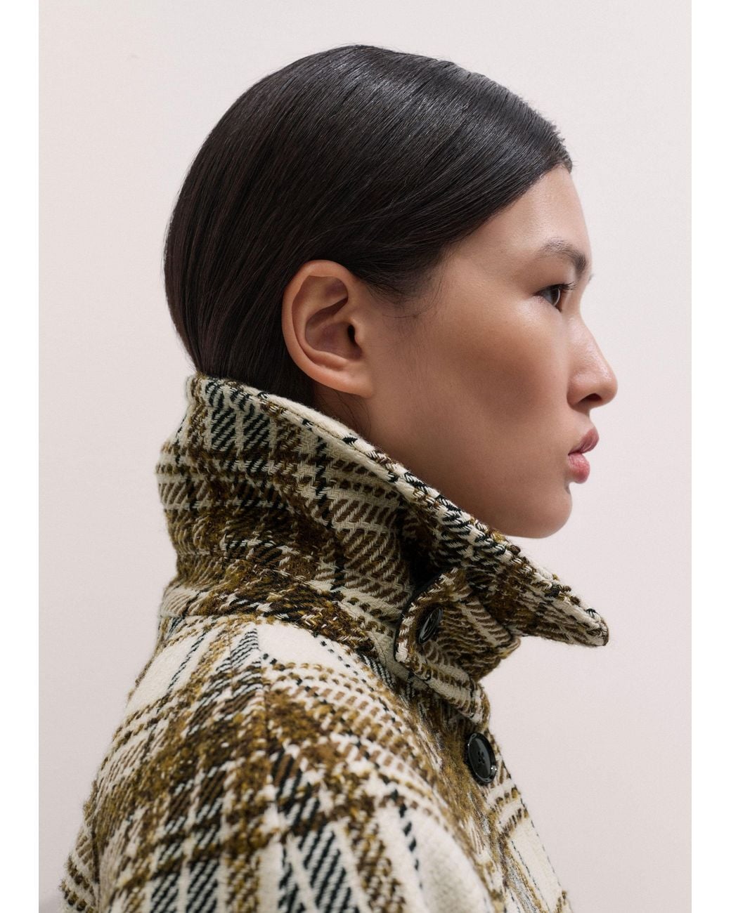 ME+EM Multicolor Short Cocoon Coat