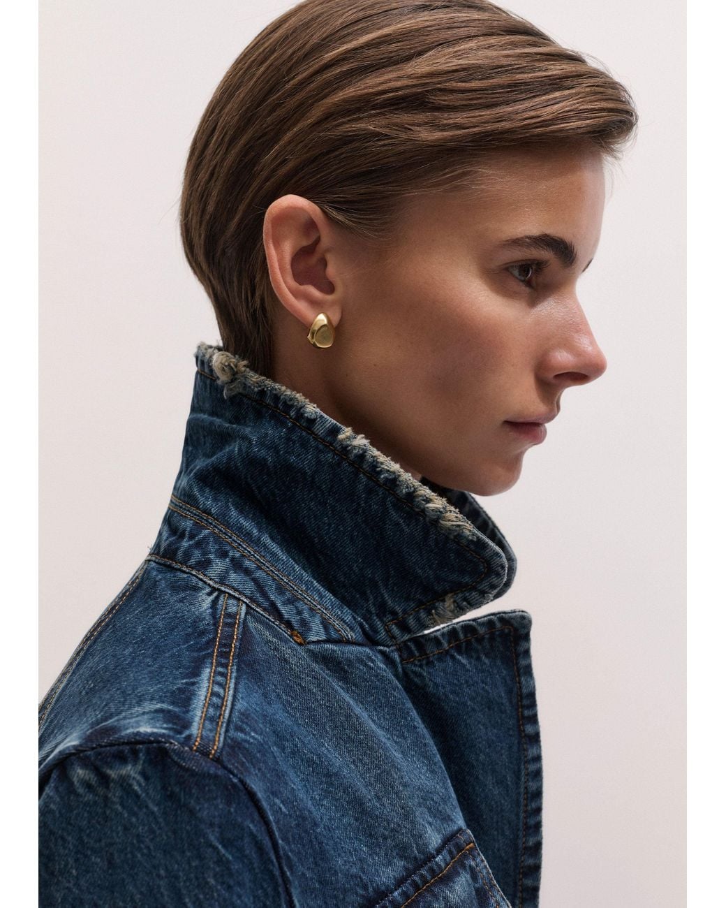 ME+EM Blue Slim Fit Utility Jacket Authentic Dark Wash