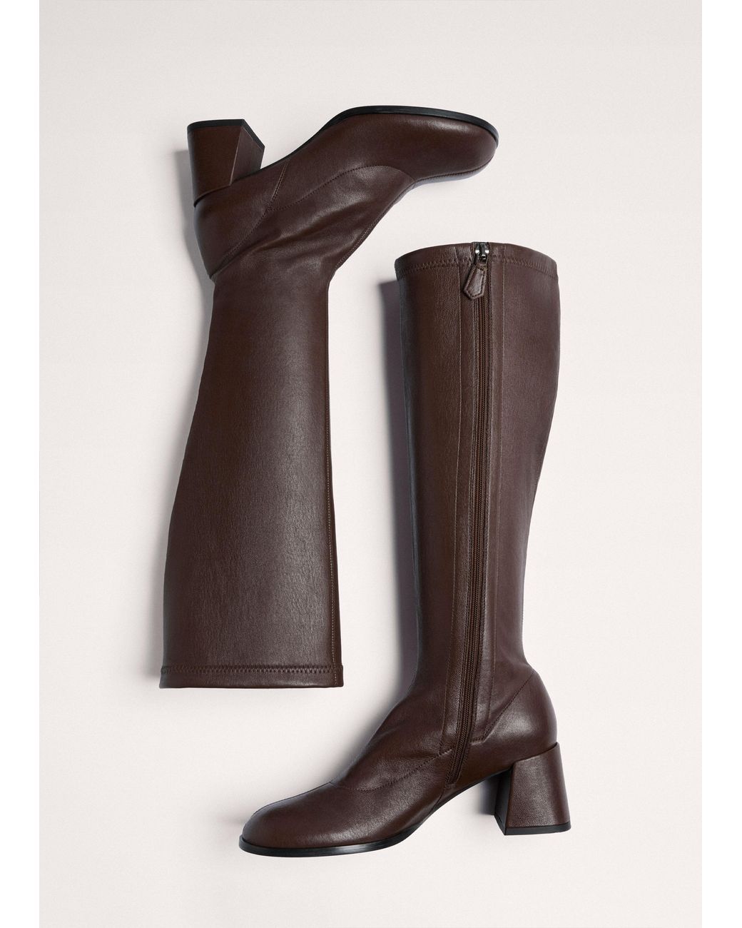 ME+EM Brown Knee-High Stretch Boot