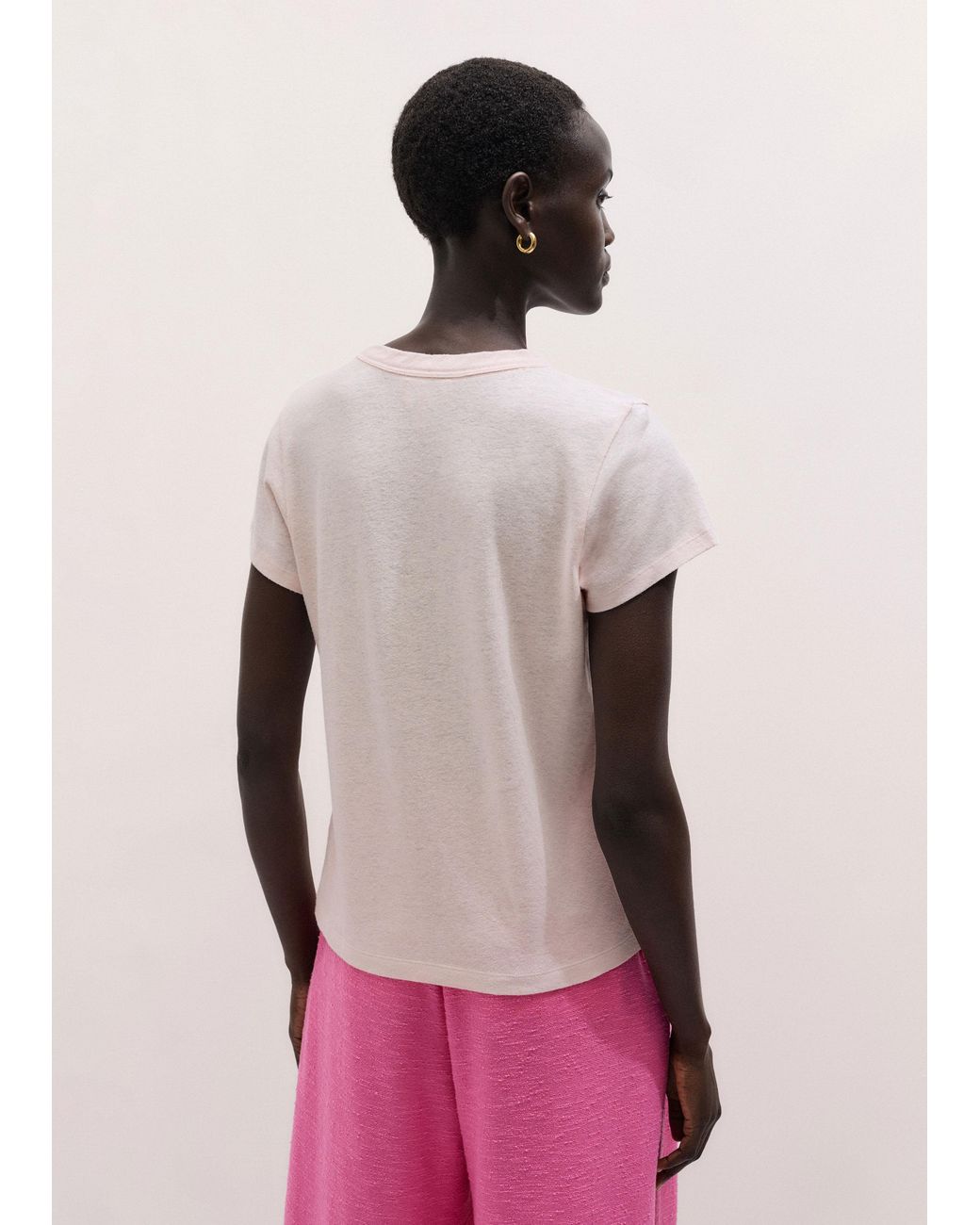 ME+EM Pink Soft Washed Tee Iced