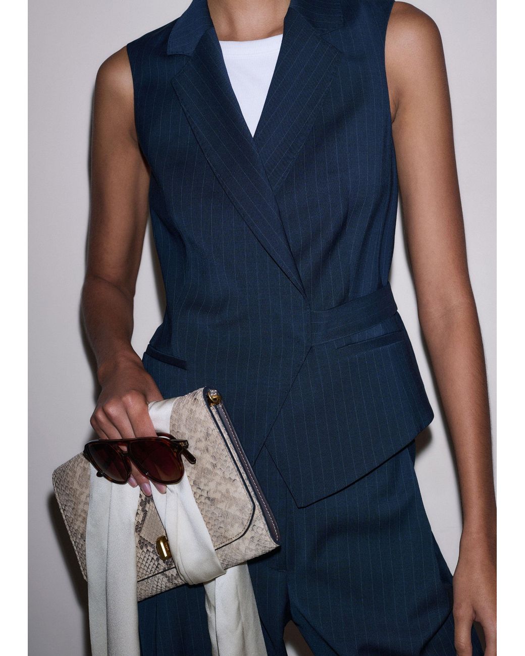 ME+EM Blue Wrap Vest