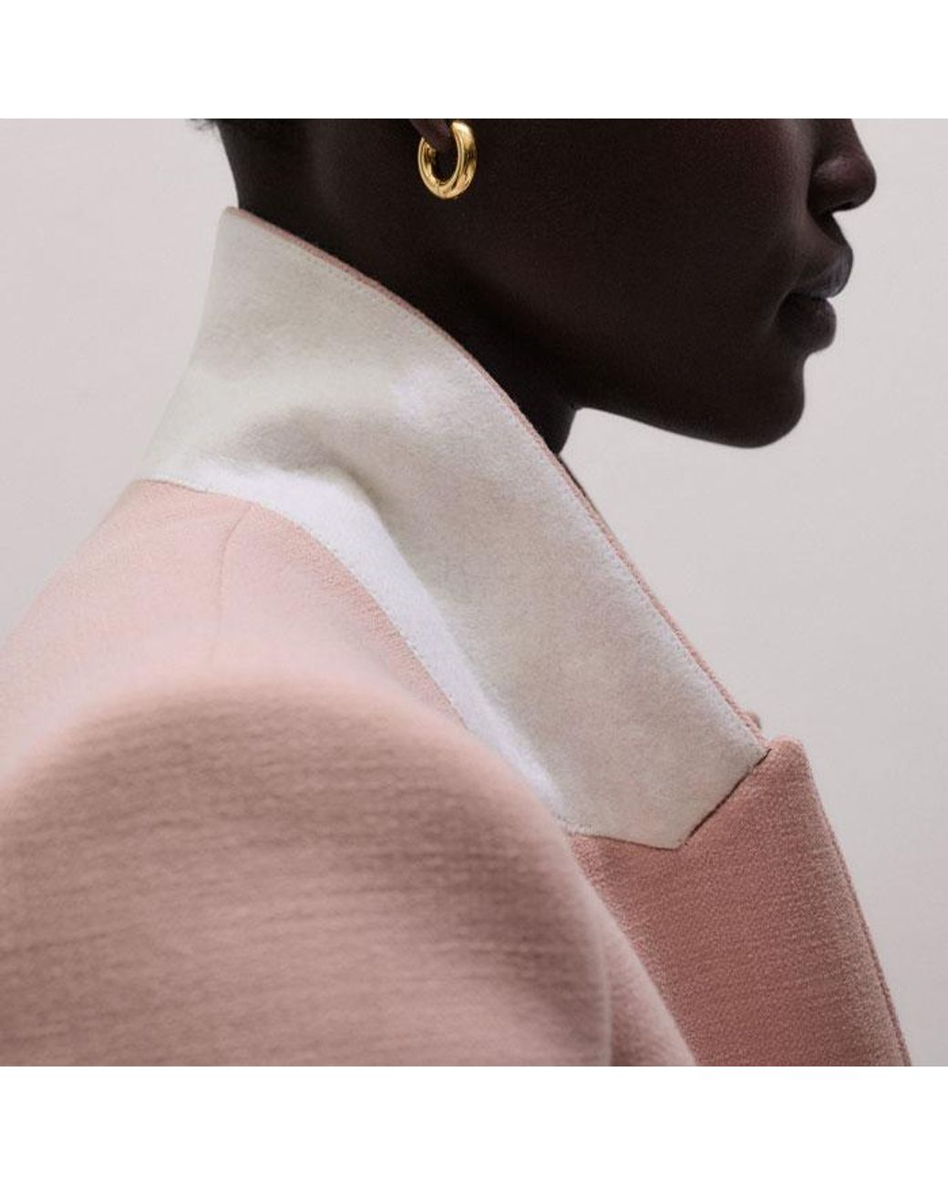 ME+EM Pink Sharp Shoulder Blazer