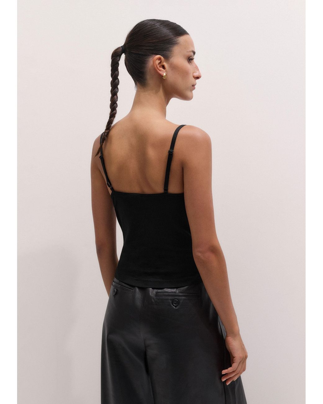ME+EM Black Lace Trim Cami