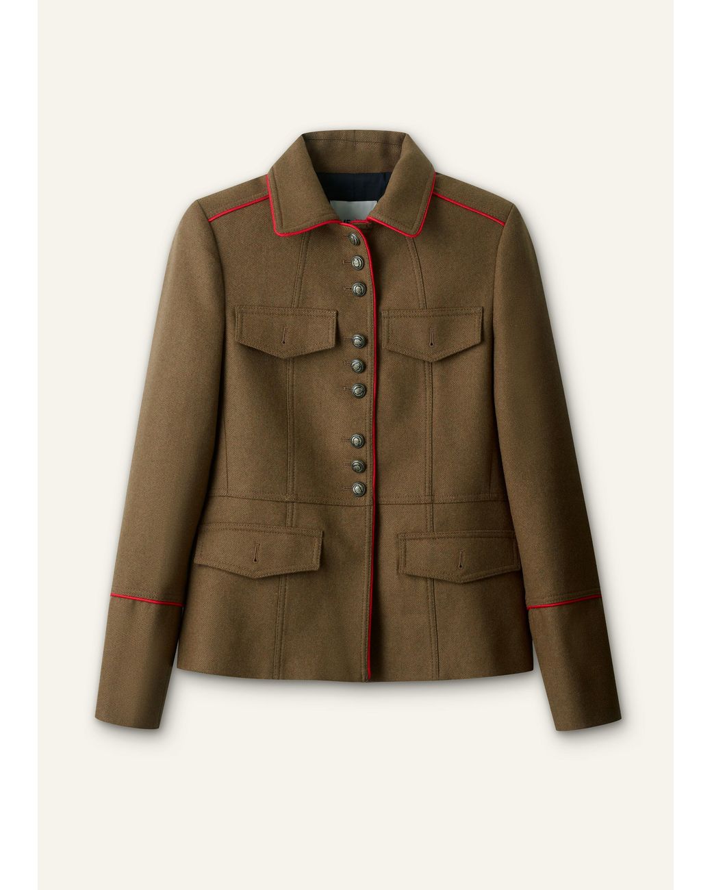 ME+EM Natural Slim Fit Piped Utility Jacket