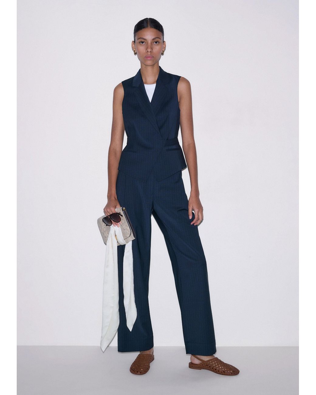 ME+EM Blue Wrap Vest