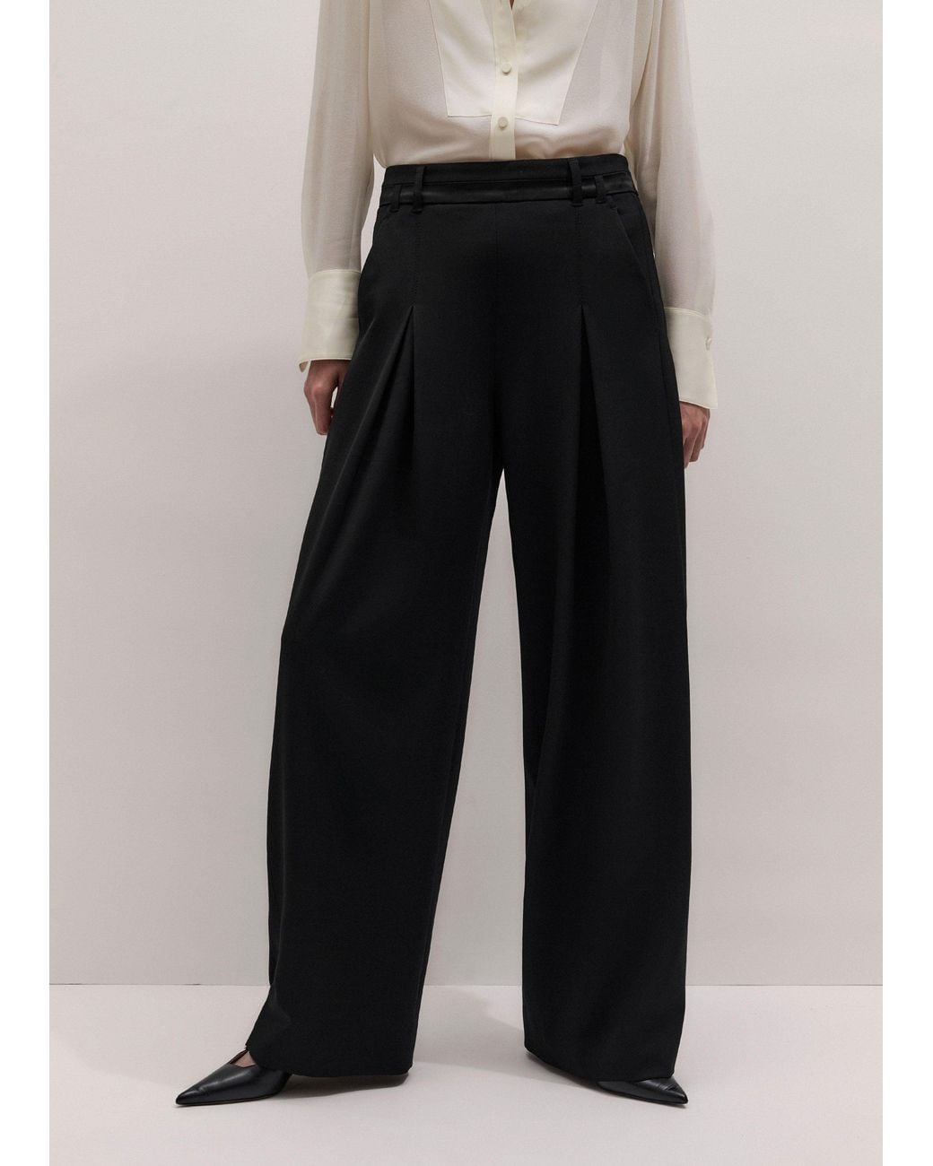 ME+EM Black Tapered Tux Pant