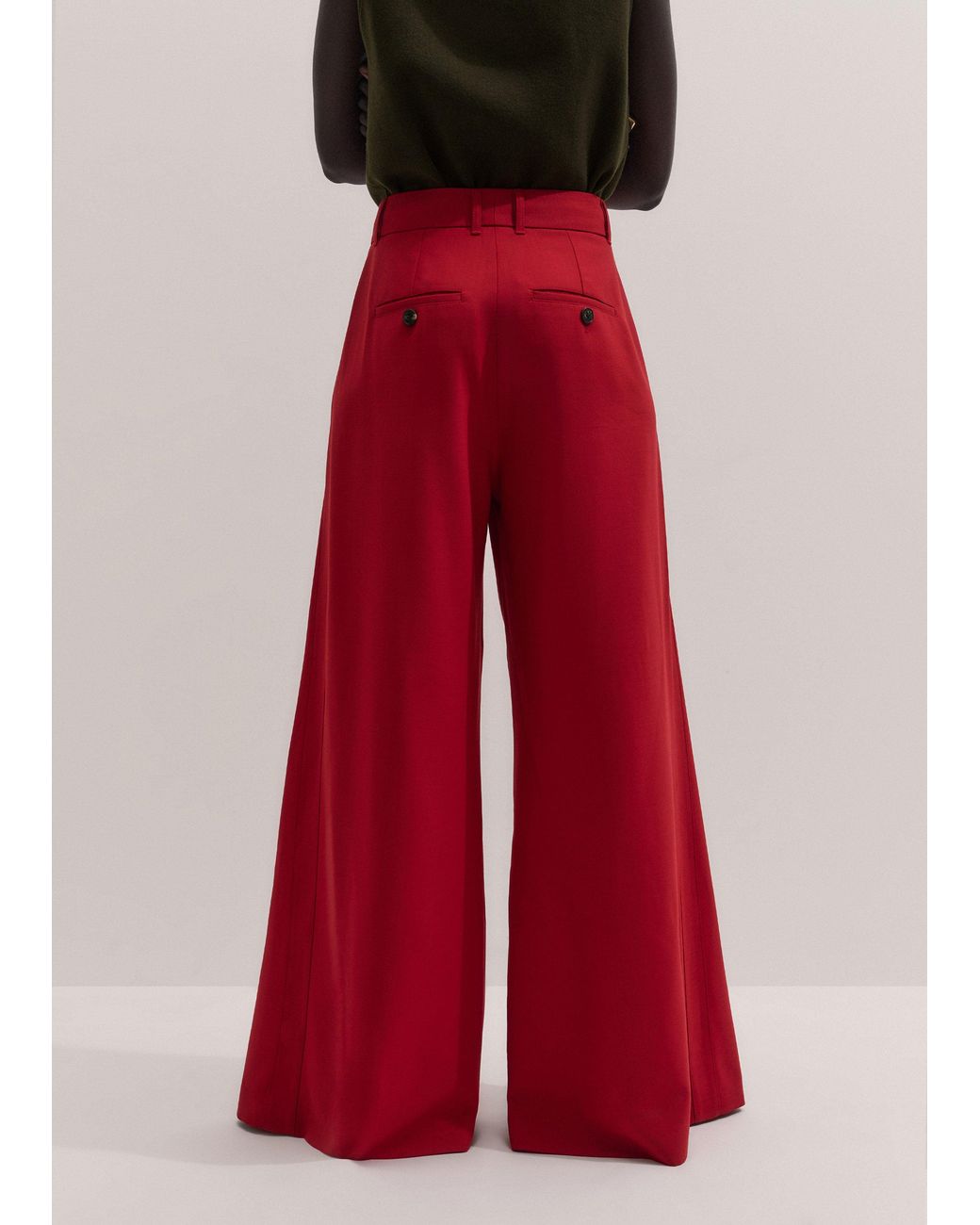 ME+EM Red Very Wide-Leg Pant