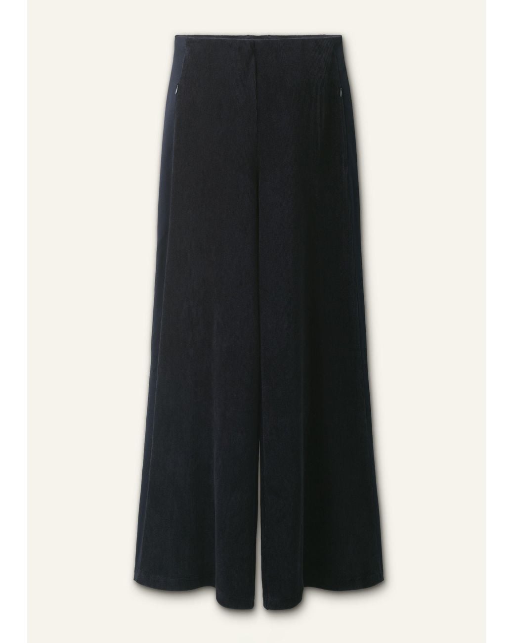 ME+EM Blue Cord Velour Wide Leg Trouser