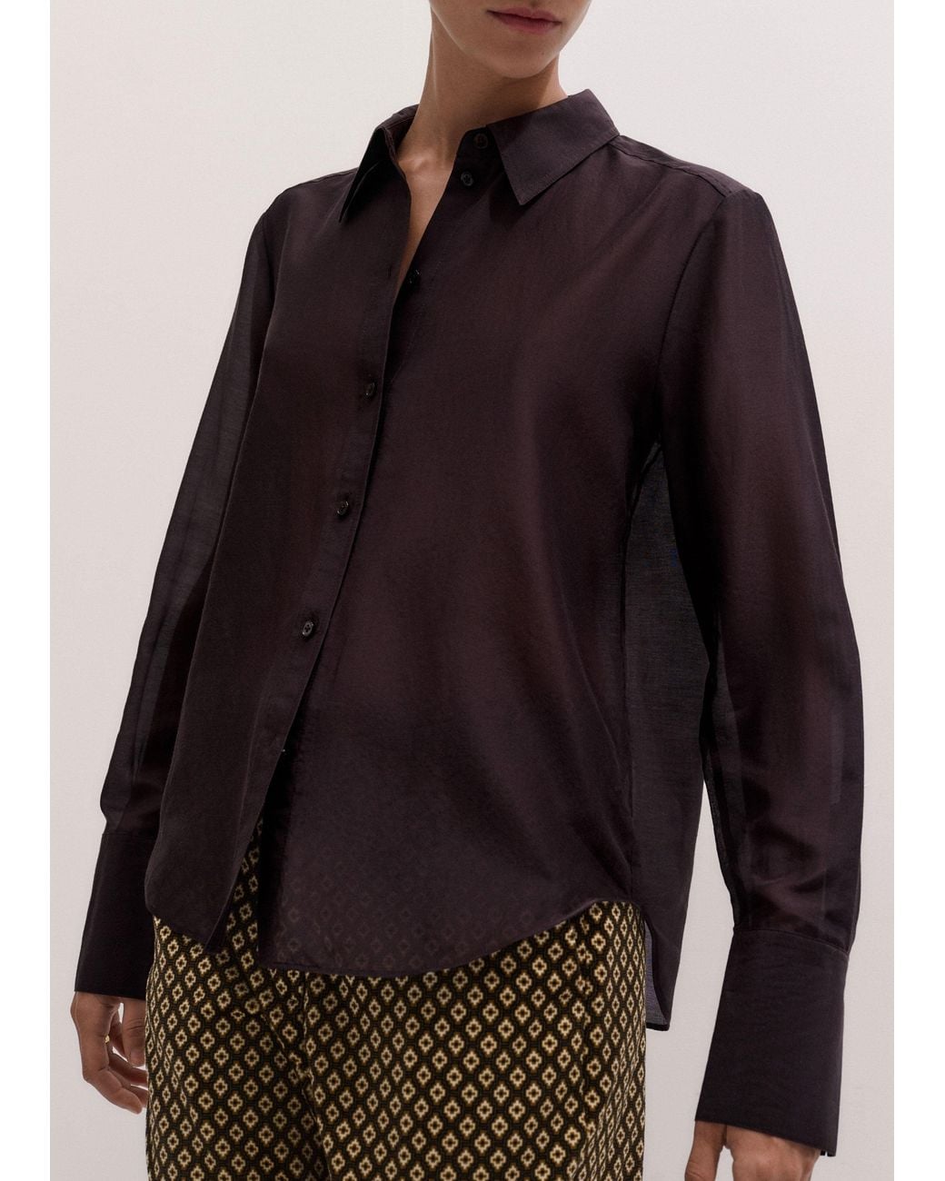 ME+EM Black Silk Cotton Cloud Layering Shirt + Tie
