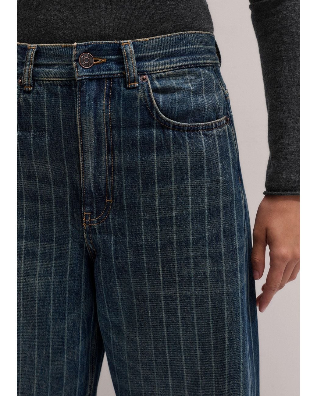 ME+EM Blue Relaxed Baggy Jean