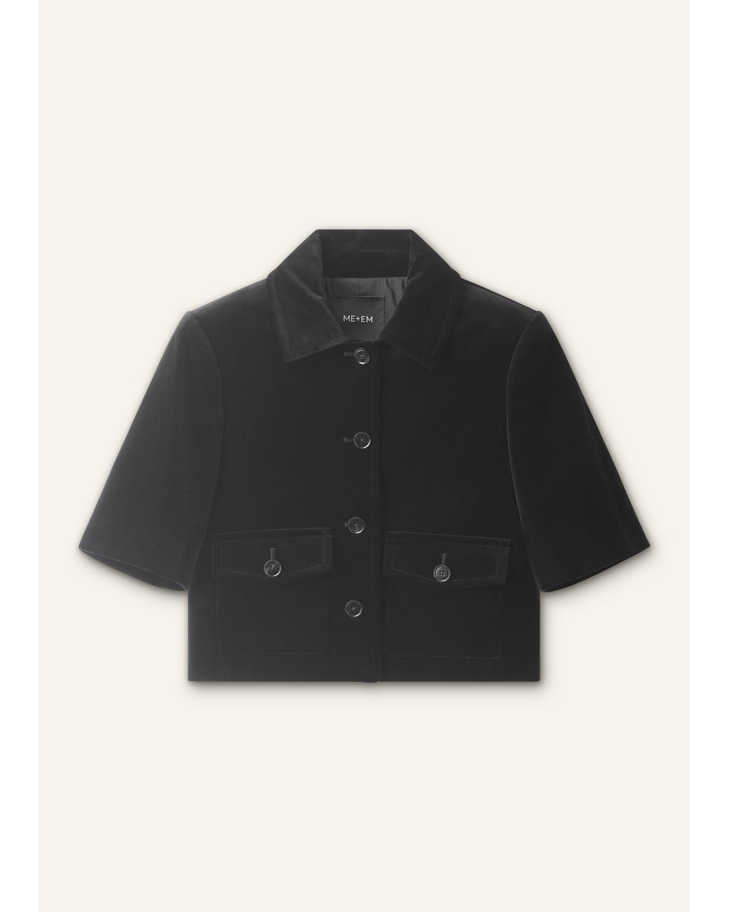 ME+EM Black Cropped Evening Jacket