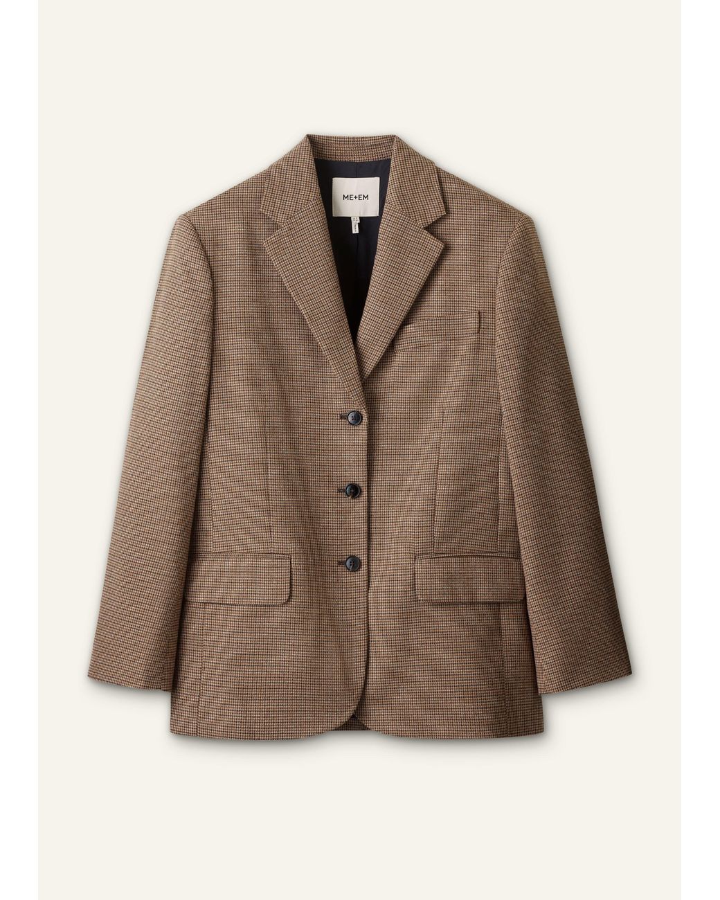 ME+EM Brown Intelligently Oversized Jacket