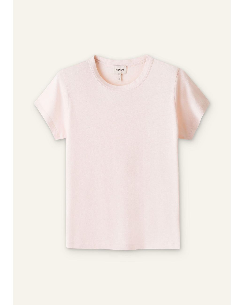 ME+EM Pink Soft Washed Tee Iced