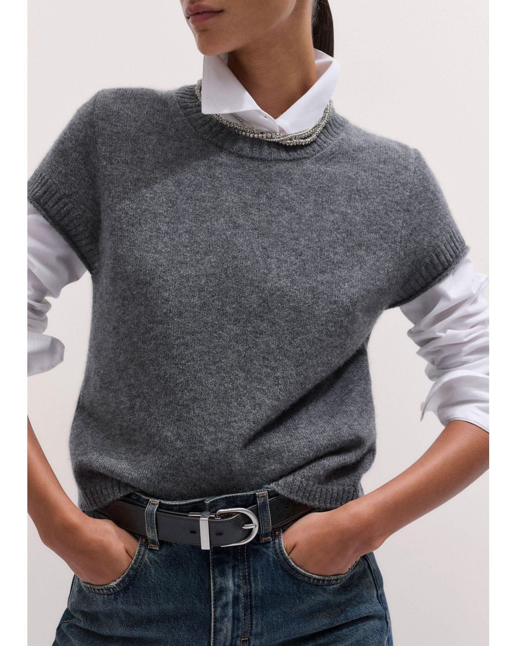 ME+EM White Travel Layering Shirt