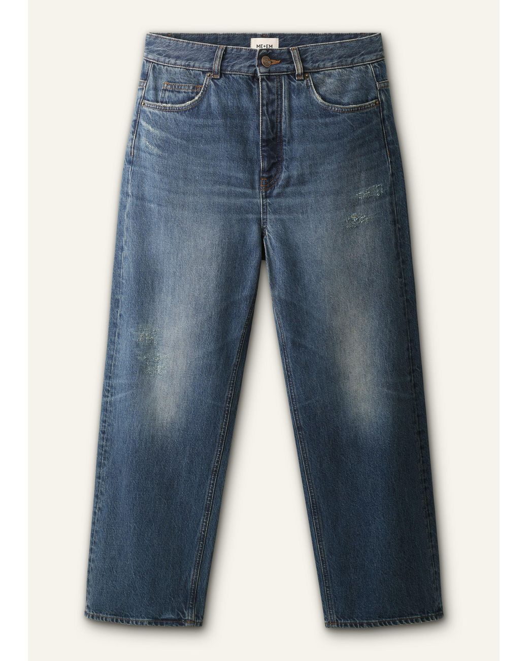 ME+EM Blue Straight Crop Jean