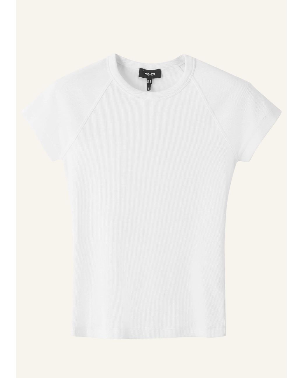 ME+EM White Ultimate Raglan Tee