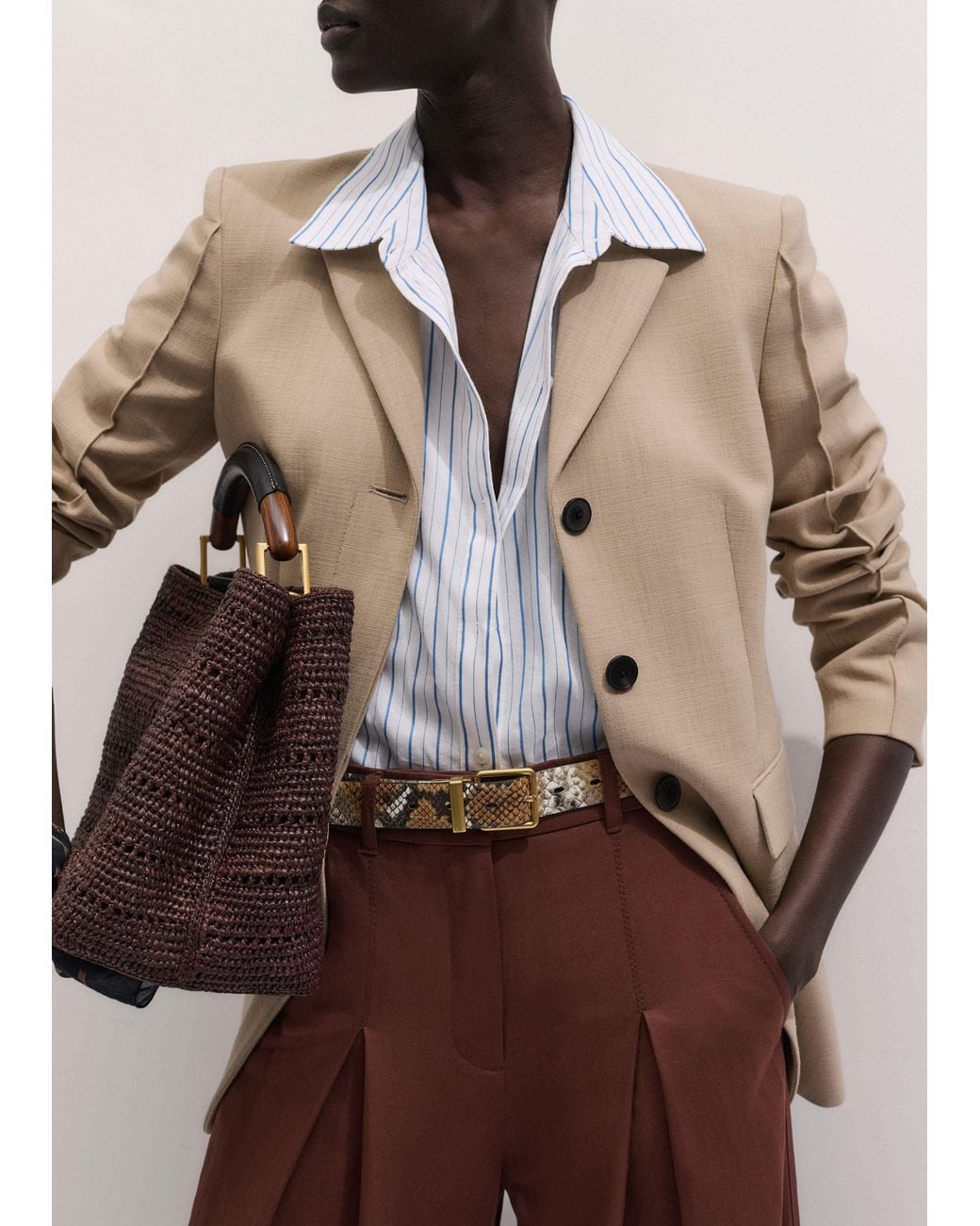 ME+EM Natural High Waist Slim Contour Blazer
