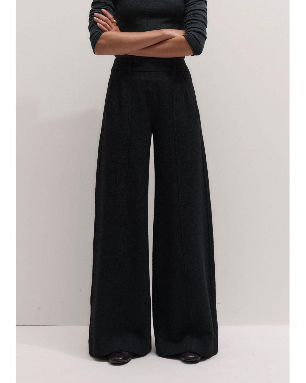 ME+EM Black Wide-Leg Pant