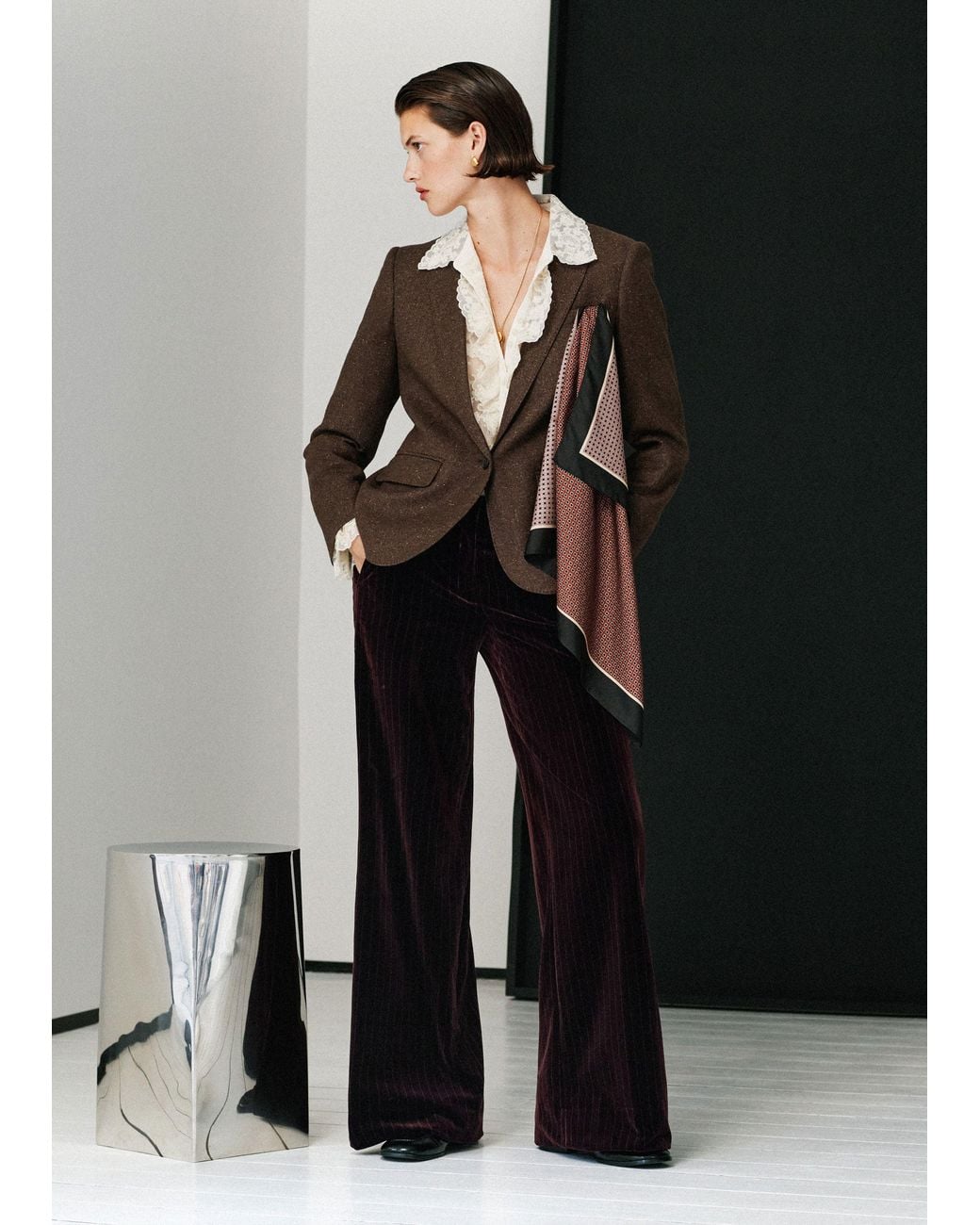ME+EM Black Wide-Leg Pant
