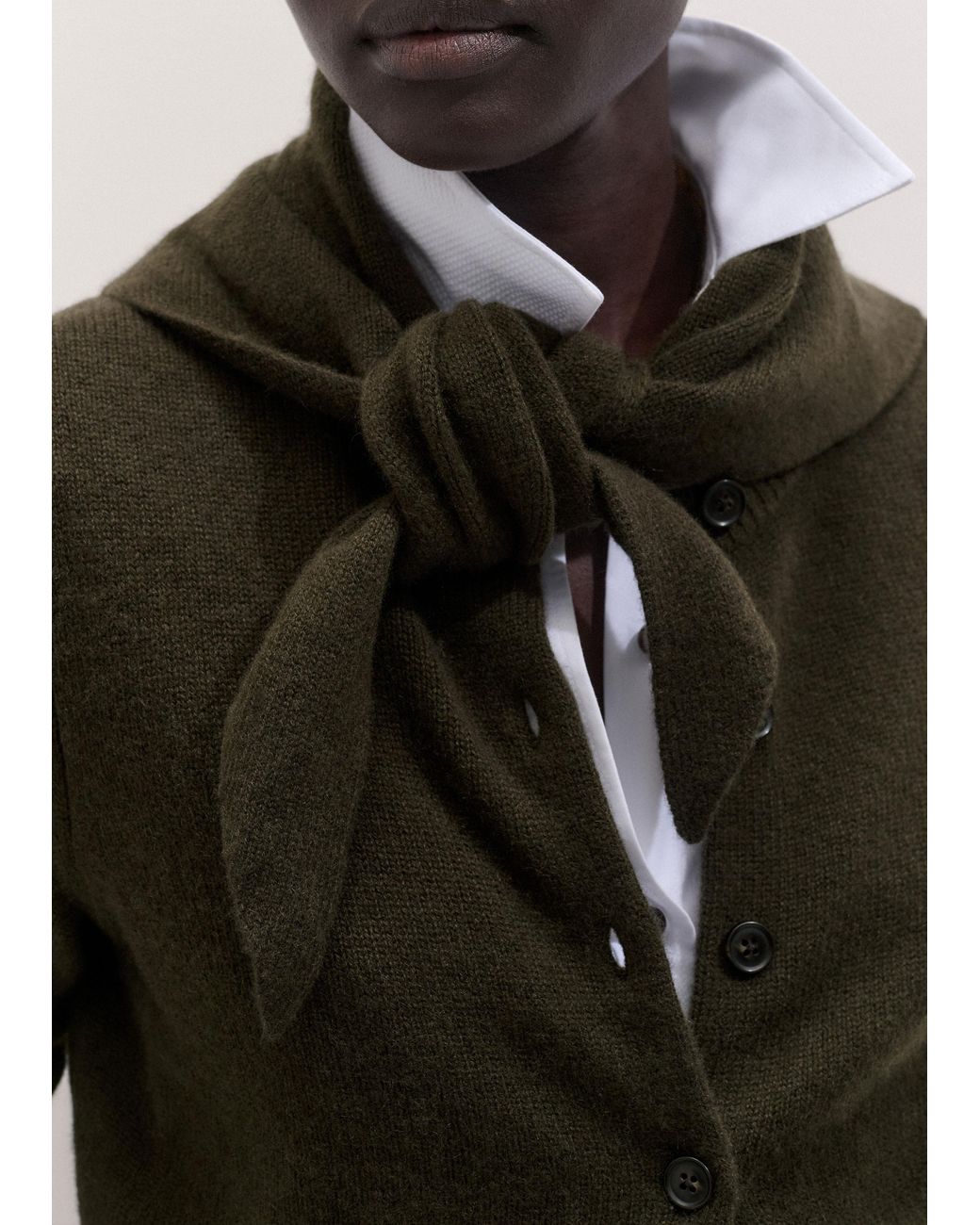 ME+EM Multicolor Cashmere Straight Cardigan