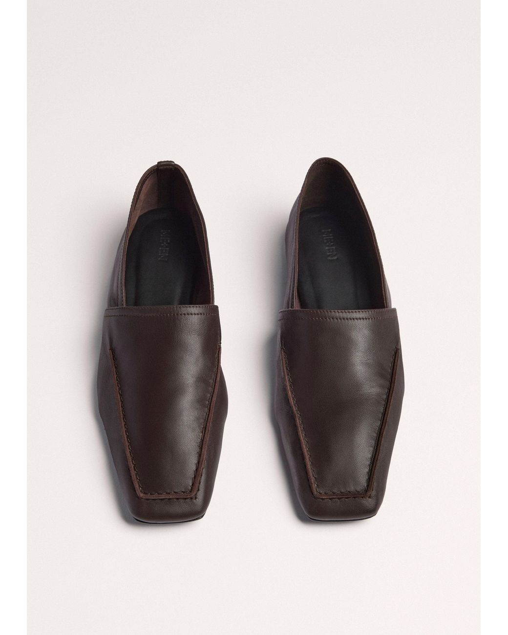 ME+EM Black Square Toe Soft Loafer