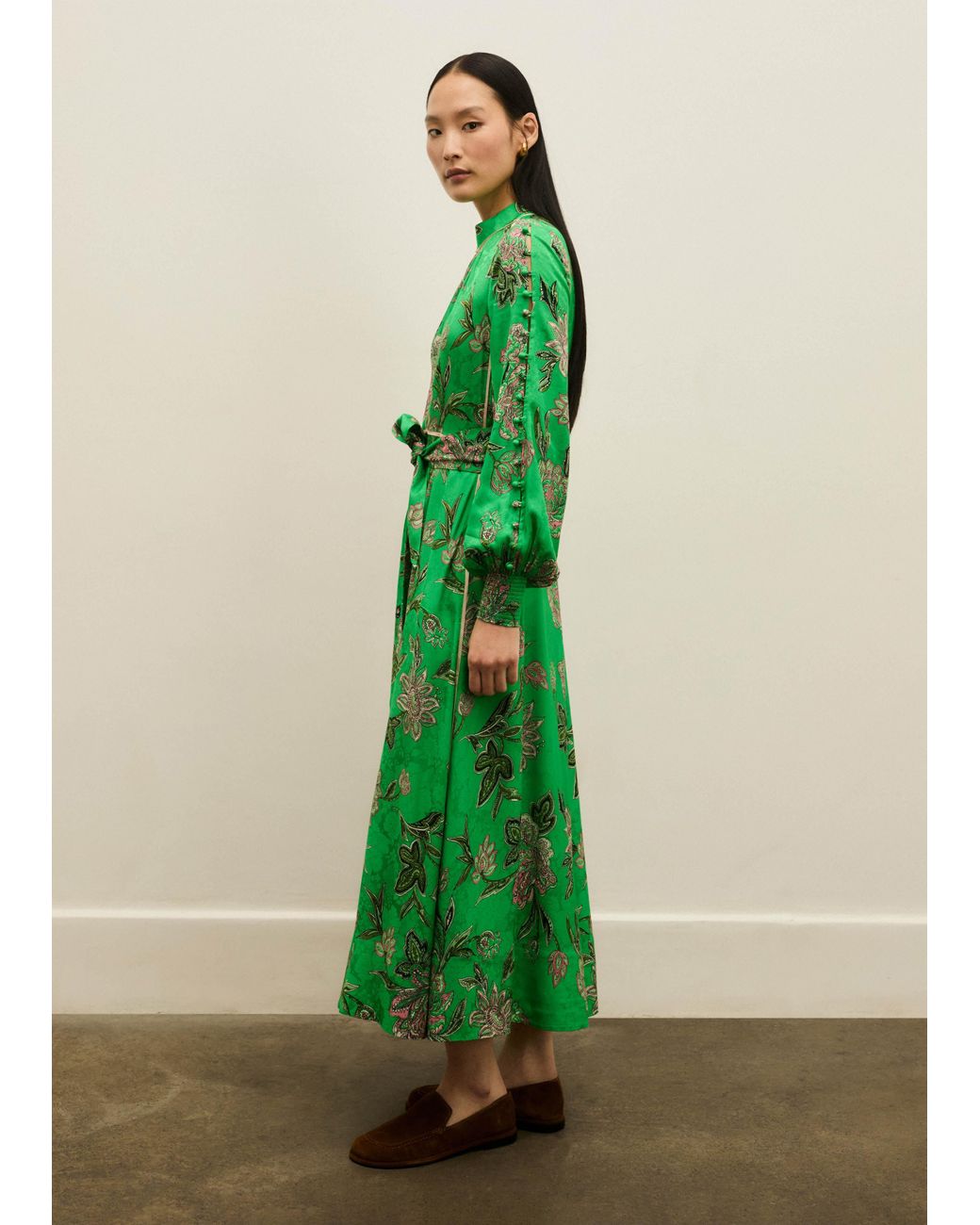 rich green dress Green Sequins Embroidered Work Rangoli Crush Gown With Dupatta XXL
