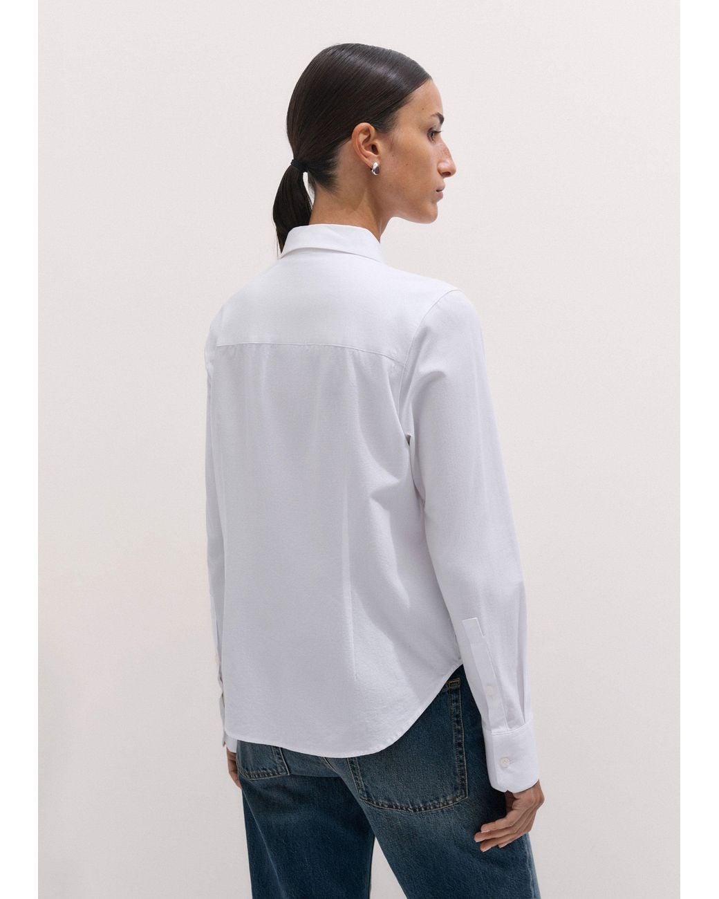 ME+EM White Travel Layering Shirt